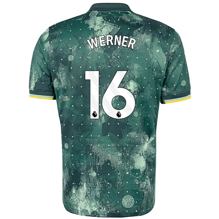 Niño Fútbol Camiseta Timo Werner #16 Verde Menta Equipación Tercera 2024/25 México