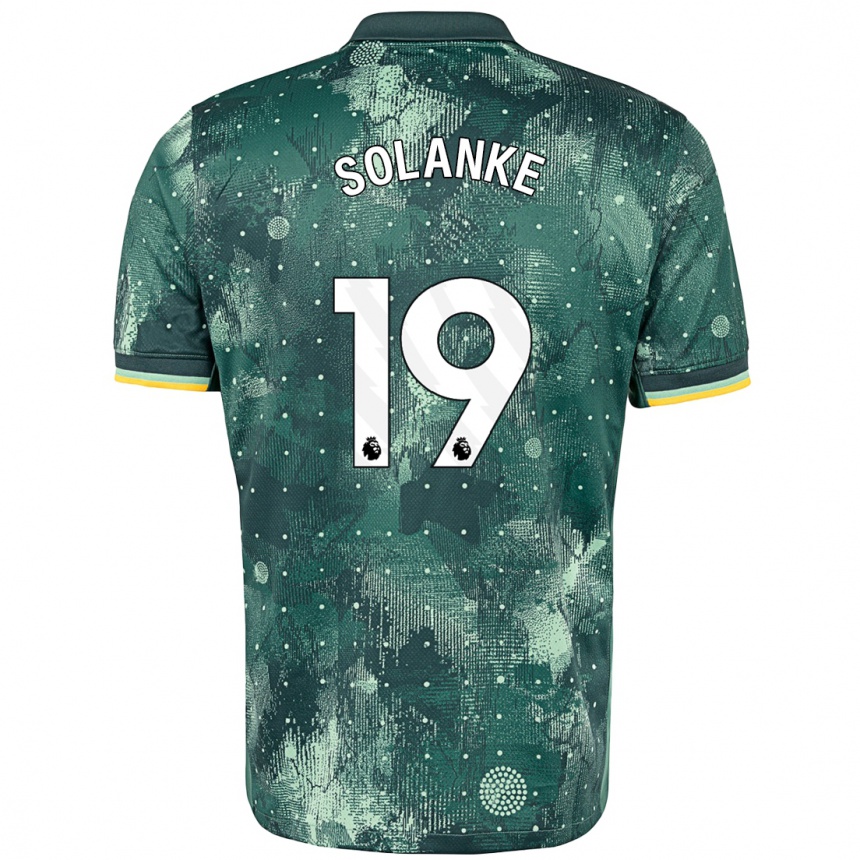 Niño Fútbol Camiseta Dominic Solanke #19 Verde Menta Equipación Tercera 2024/25 México