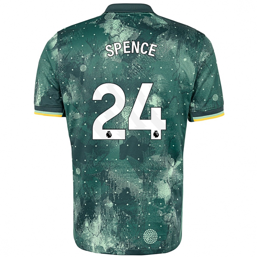 Niño Fútbol Camiseta Djed Spence #24 Verde Menta Equipación Tercera 2024/25 México