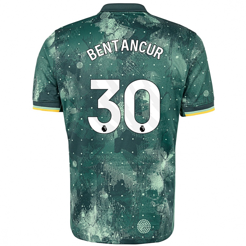 Niño Fútbol Camiseta Rodrigo Bentancur #30 Verde Menta Equipación Tercera 2024/25 México