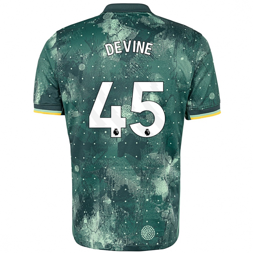 Niño Fútbol Camiseta Alfie Devine #45 Verde Menta Equipación Tercera 2024/25 México