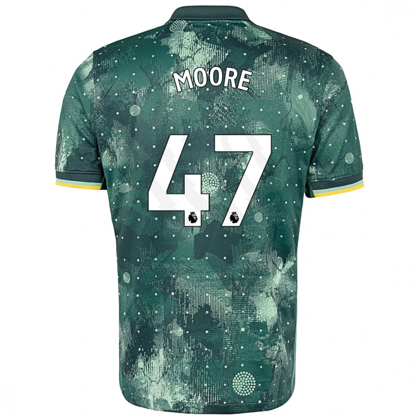 Niño Fútbol Camiseta Mikey Moore #47 Verde Menta Equipación Tercera 2024/25 México