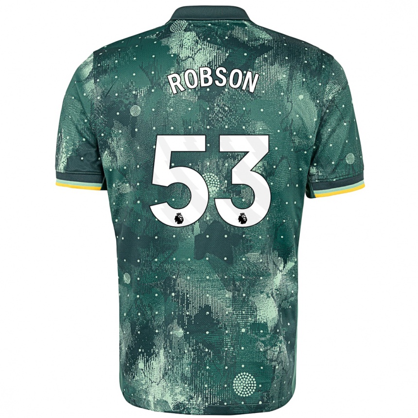 Niño Fútbol Camiseta Max Robson #53 Verde Menta Equipación Tercera 2024/25 México