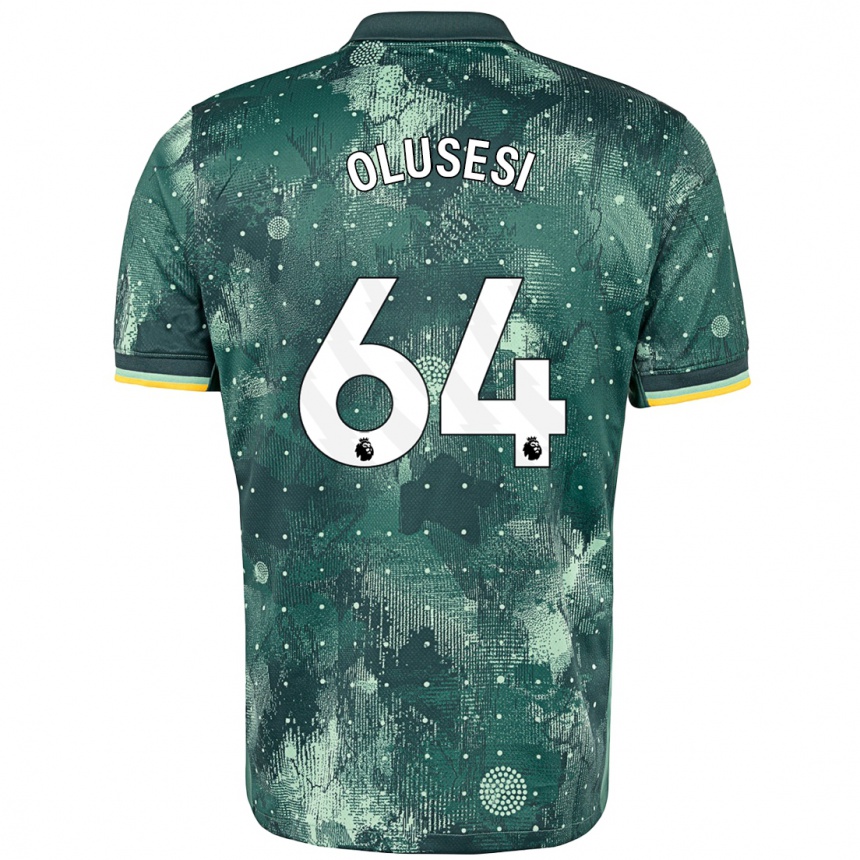 Niño Fútbol Camiseta Callum Olusesi #64 Verde Menta Equipación Tercera 2024/25 México