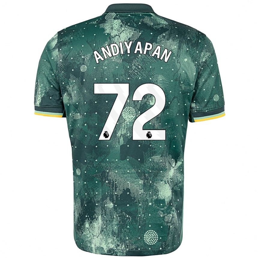 Niño Fútbol Camiseta William Andiyapan #72 Verde Menta Equipación Tercera 2024/25 México