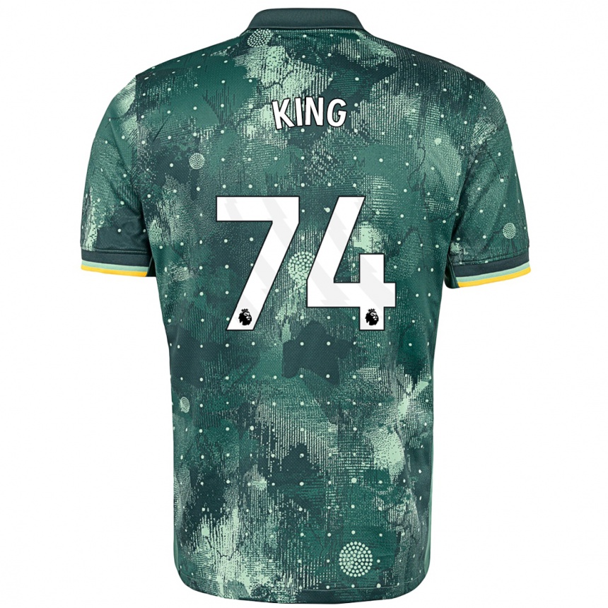 Niño Fútbol Camiseta Maeson King #74 Verde Menta Equipación Tercera 2024/25 México