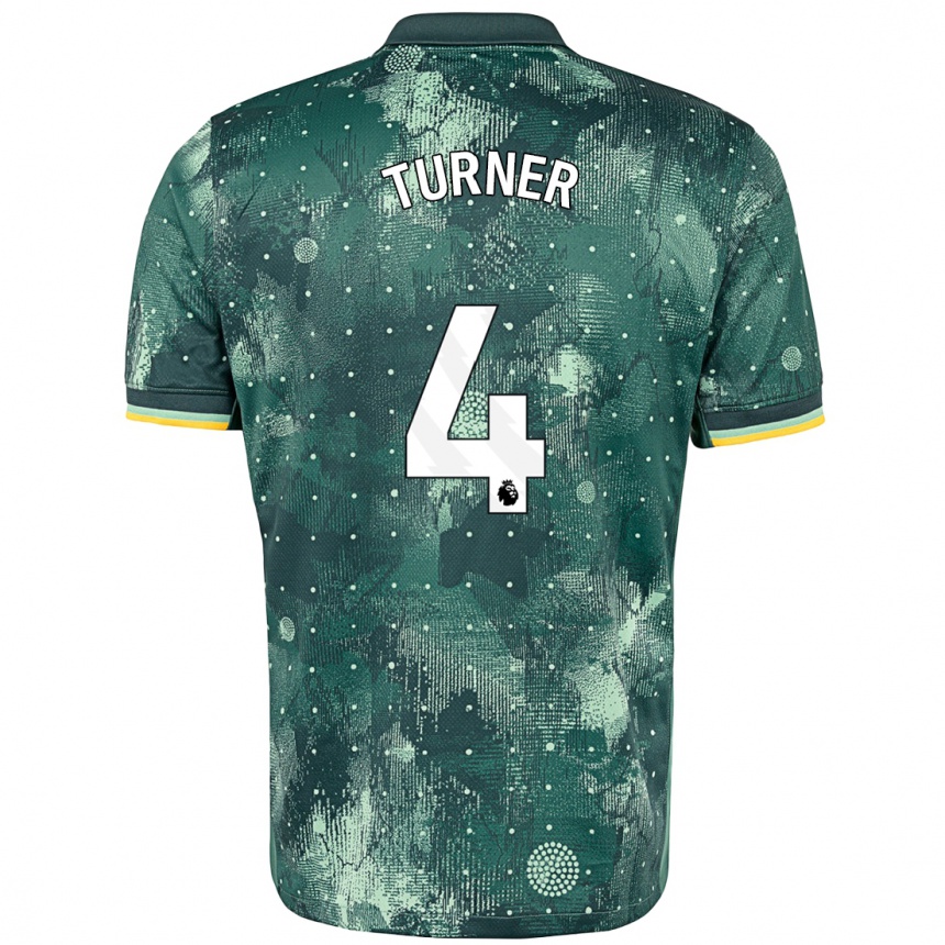 Niño Fútbol Camiseta Amy Turner #4 Verde Menta Equipación Tercera 2024/25 México