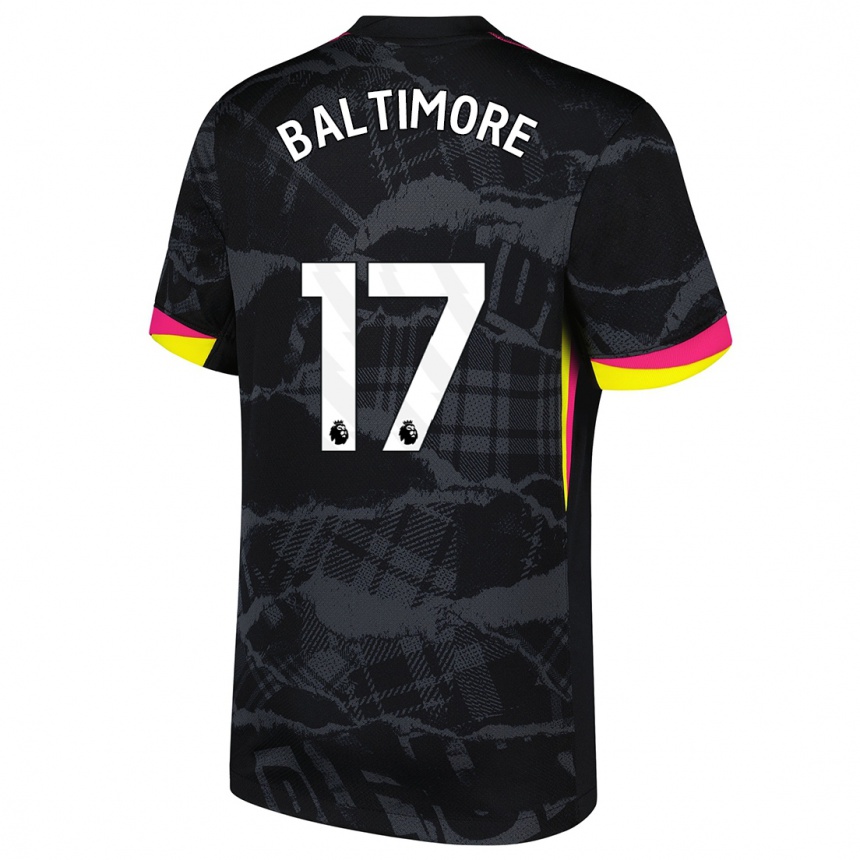 Niño Fútbol Camiseta Sandy Baltimore #17 Negro Rosa Equipación Tercera 2024/25 México