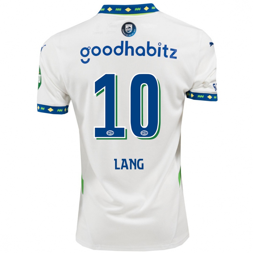 Niño Fútbol Camiseta Noa Lang #10 Blanco Azul Oscuro Equipación Tercera 2024/25 México