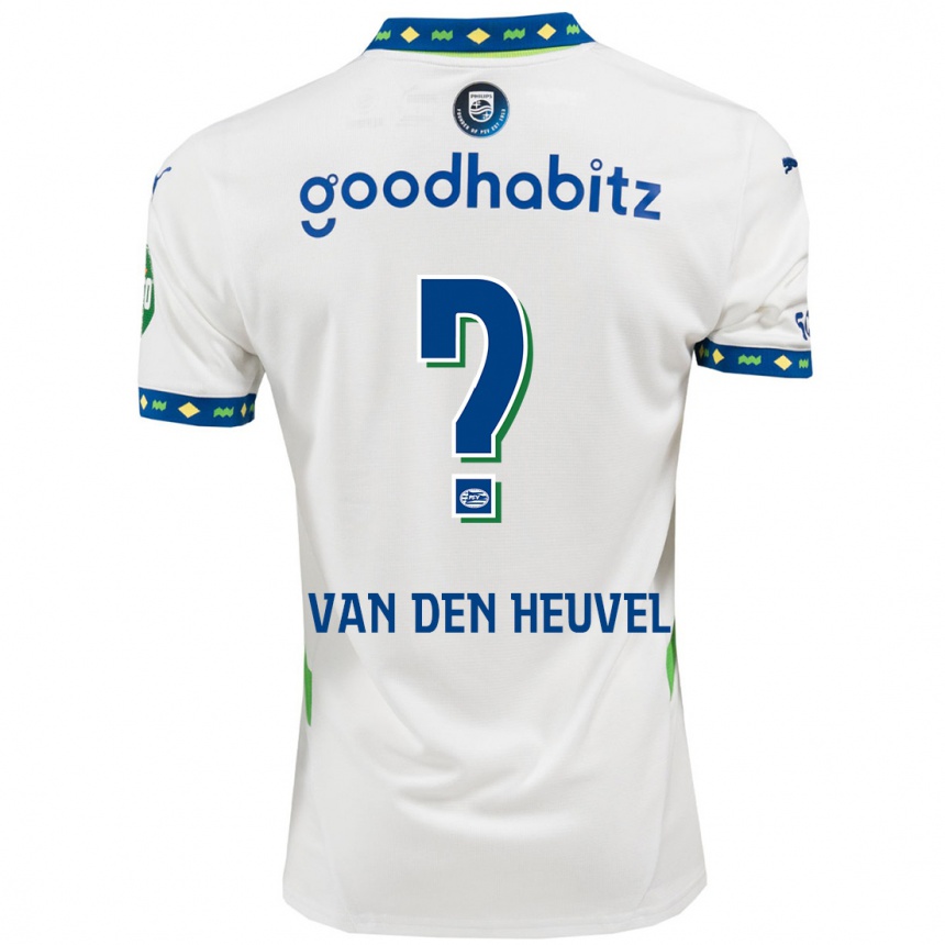 Niño Fútbol Camiseta Tim Van Den Heuvel #0 Blanco Azul Oscuro Equipación Tercera 2024/25 México