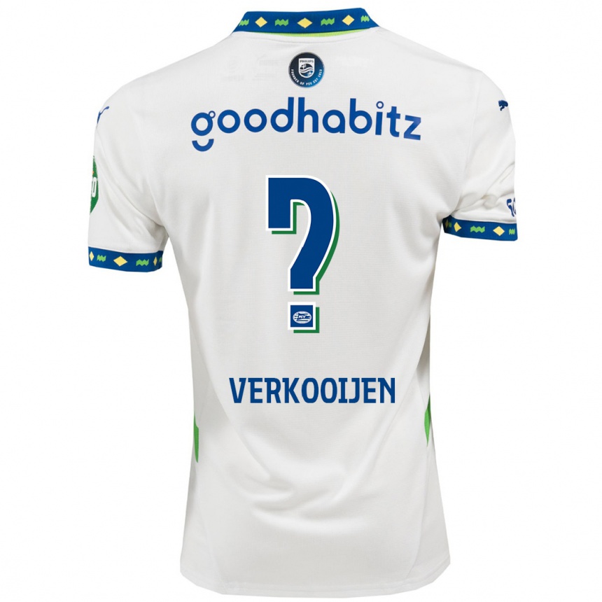 Niño Fútbol Camiseta Nicolas Verkooijen #0 Blanco Azul Oscuro Equipación Tercera 2024/25 México