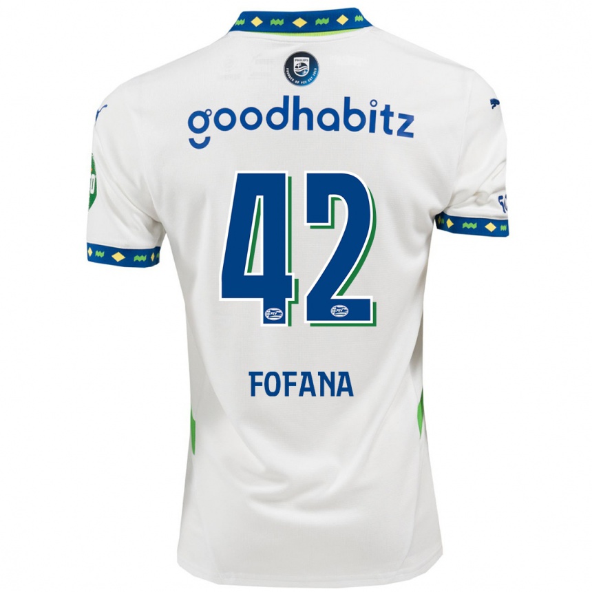 Niño Fútbol Camiseta Fodé Fofana #42 Blanco Azul Oscuro Equipación Tercera 2024/25 México