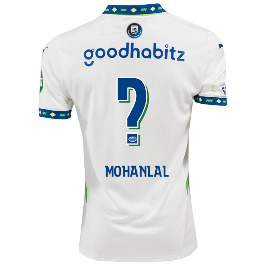 Niño Fútbol Camiseta Pawan Mohanlal #0 Blanco Azul Oscuro Equipación Tercera 2024/25 México