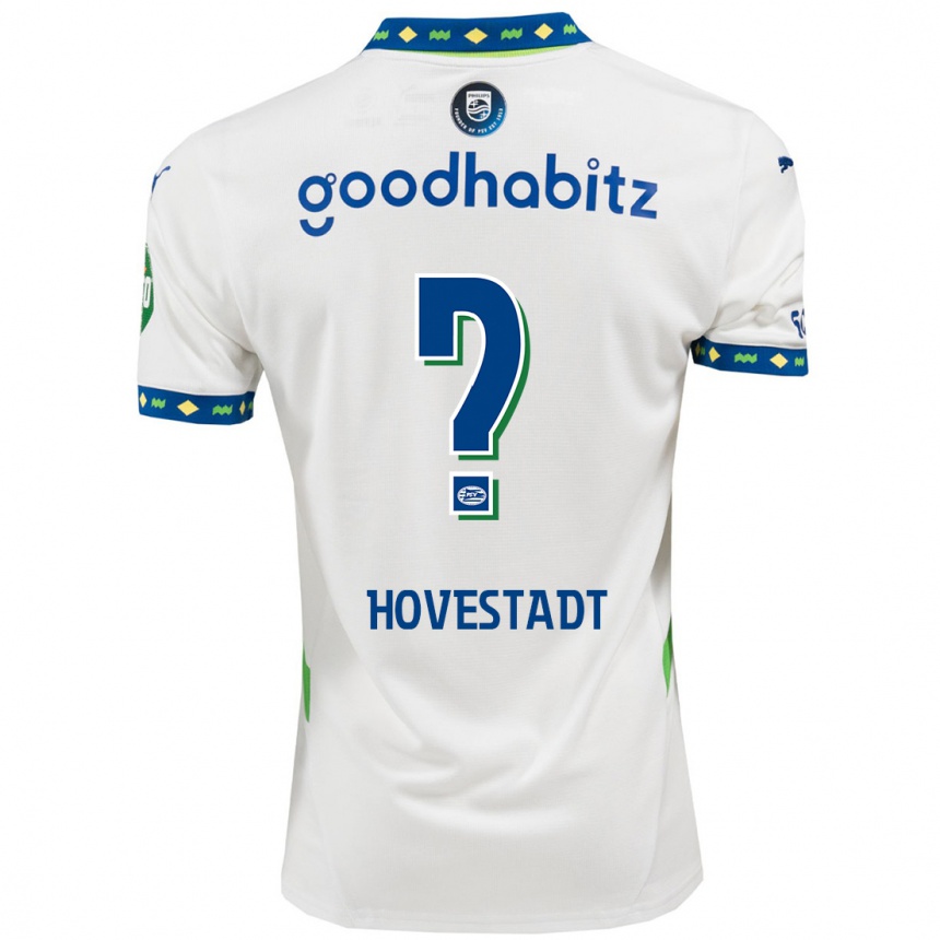 Niño Fútbol Camiseta Mike Hovestadt #0 Blanco Azul Oscuro Equipación Tercera 2024/25 México