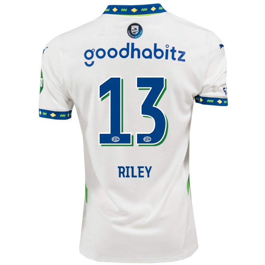 Niño Fútbol Camiseta Indiah-Paige Riley #13 Blanco Azul Oscuro Equipación Tercera 2024/25 México