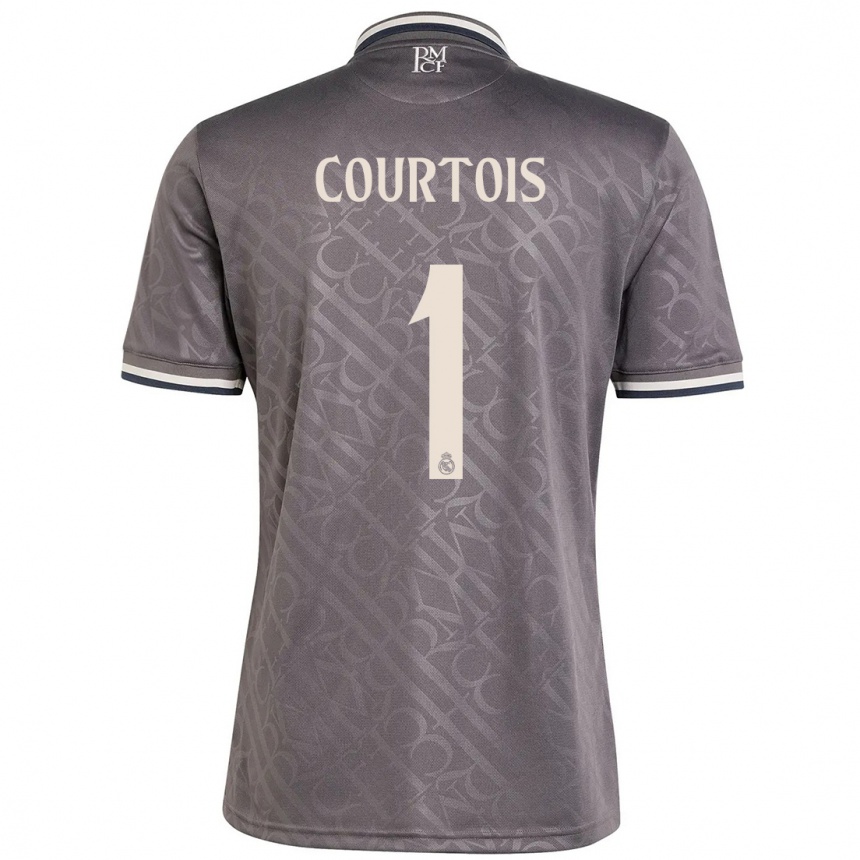 Niño Fútbol Camiseta Thibaut Courtois #1 Carbón Equipación Tercera 2024/25 México