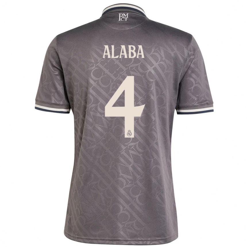 Niño Fútbol Camiseta David Alaba #4 Carbón Equipación Tercera 2024/25 México