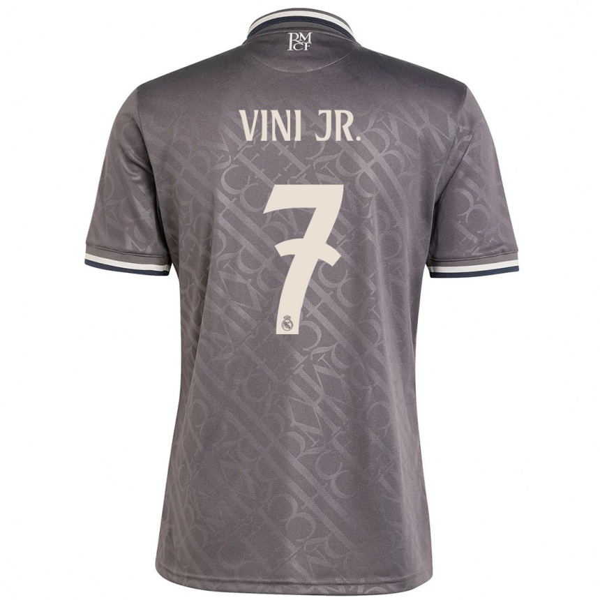 Niño Fútbol Camiseta Vinicius Junior #7 Carbón Equipación Tercera 2024/25 México