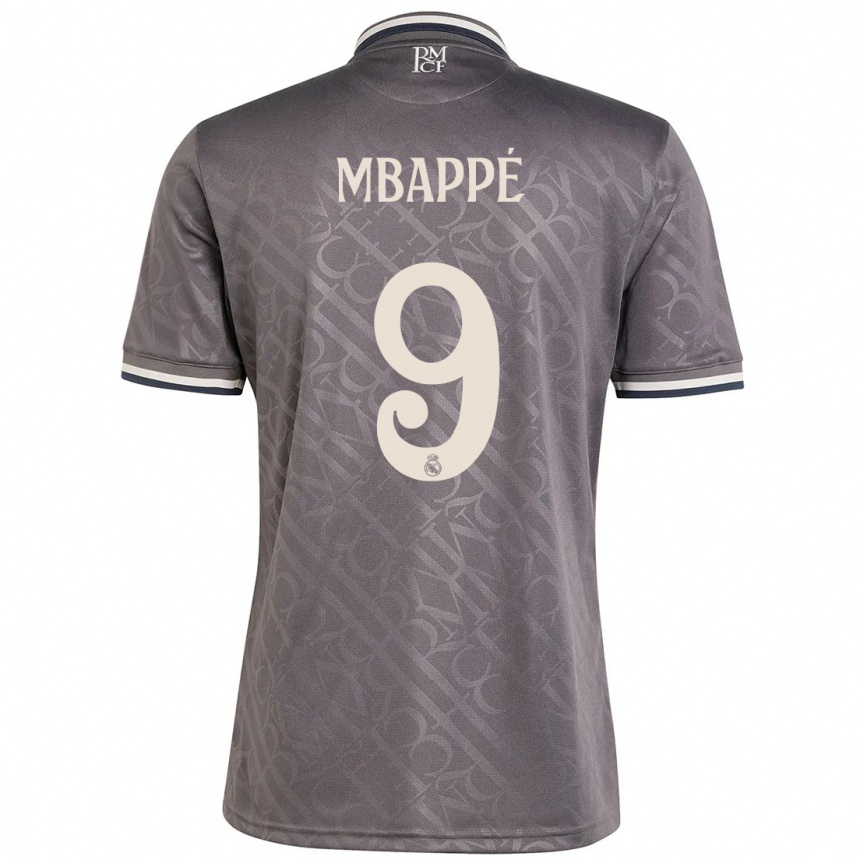 Niño Fútbol Camiseta Kylian Mbappe #9 Carbón Equipación Tercera 2024/25 México