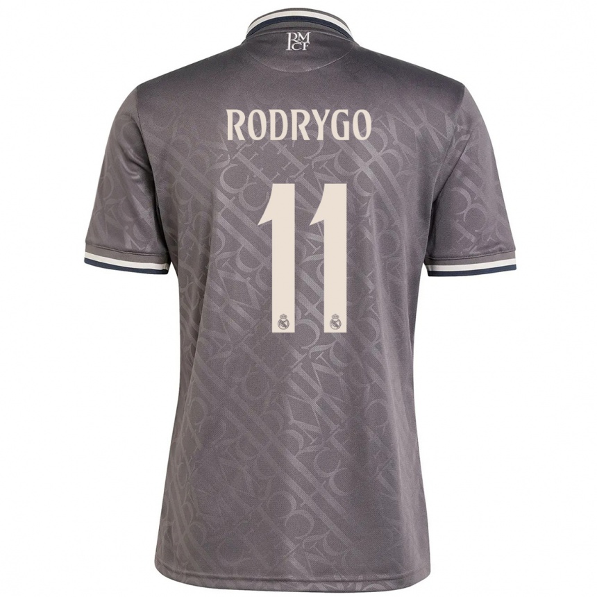 Niño Fútbol Camiseta Rodrygo #11 Carbón Equipación Tercera 2024/25 México