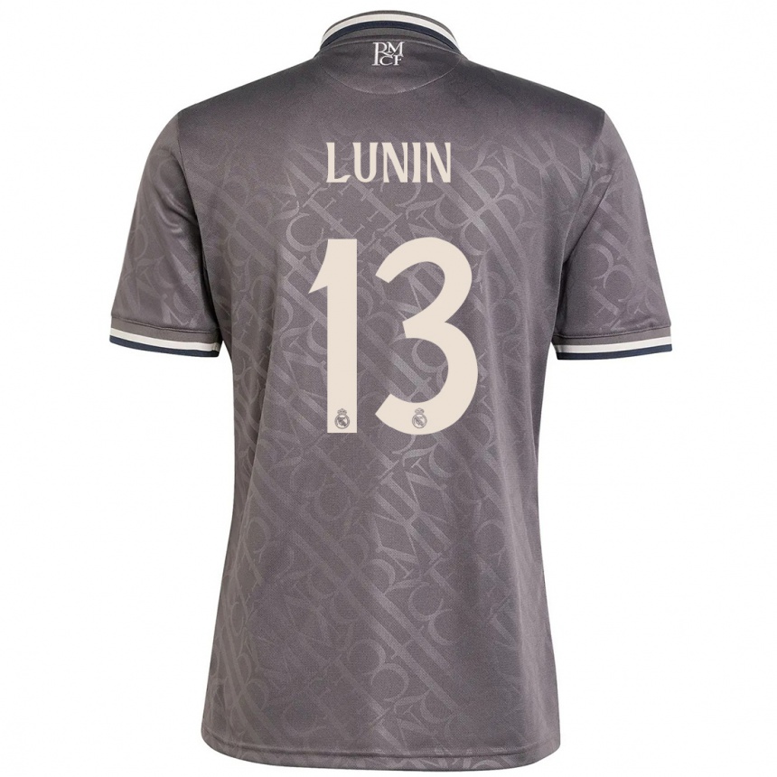 Niño Fútbol Camiseta Andriy Lunin #13 Carbón Equipación Tercera 2024/25 México