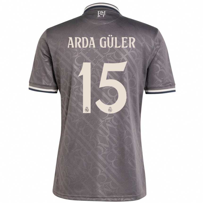 Niño Fútbol Camiseta Arda Güler #15 Carbón Equipación Tercera 2024/25 México