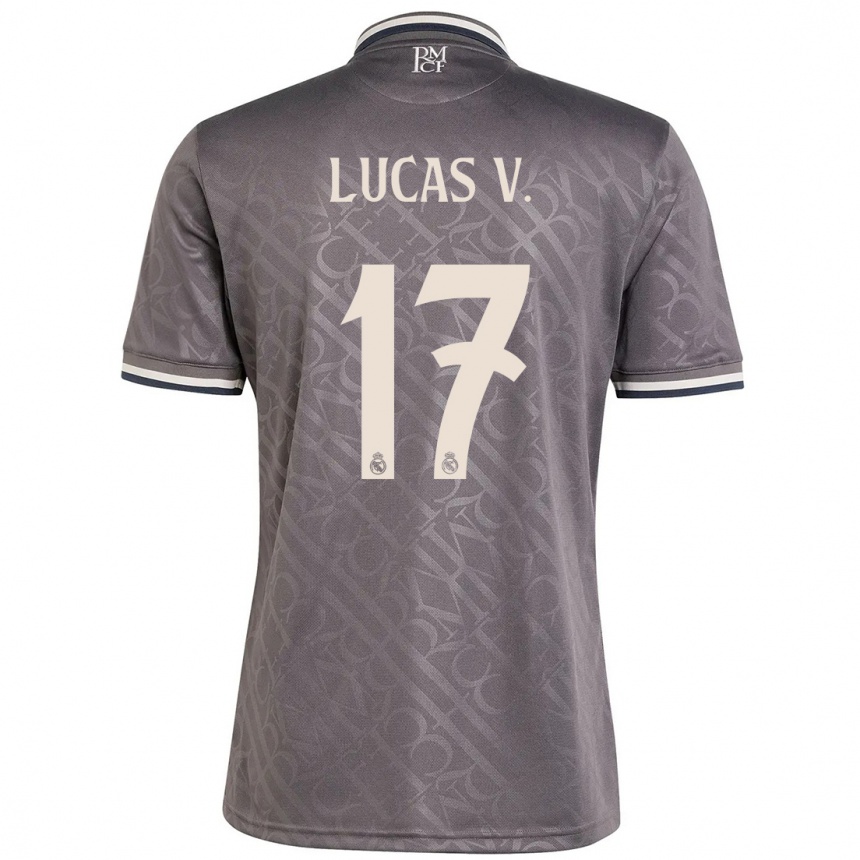 Niño Fútbol Camiseta Lucas Vazquez #17 Carbón Equipación Tercera 2024/25 México