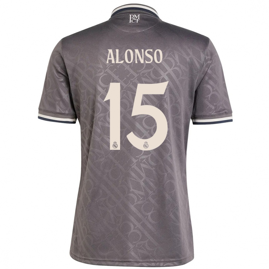 Niño Fútbol Camiseta Borja Alonso #15 Carbón Equipación Tercera 2024/25 México