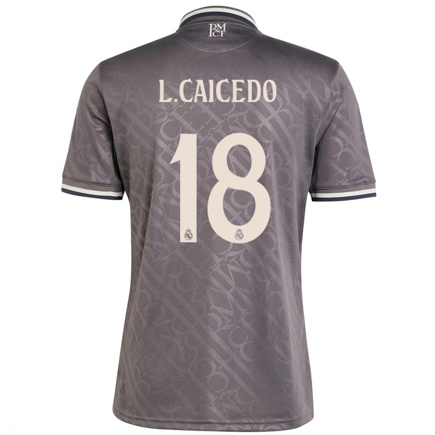 Niño Fútbol Camiseta Linda Caicedo #18 Carbón Equipación Tercera 2024/25 México