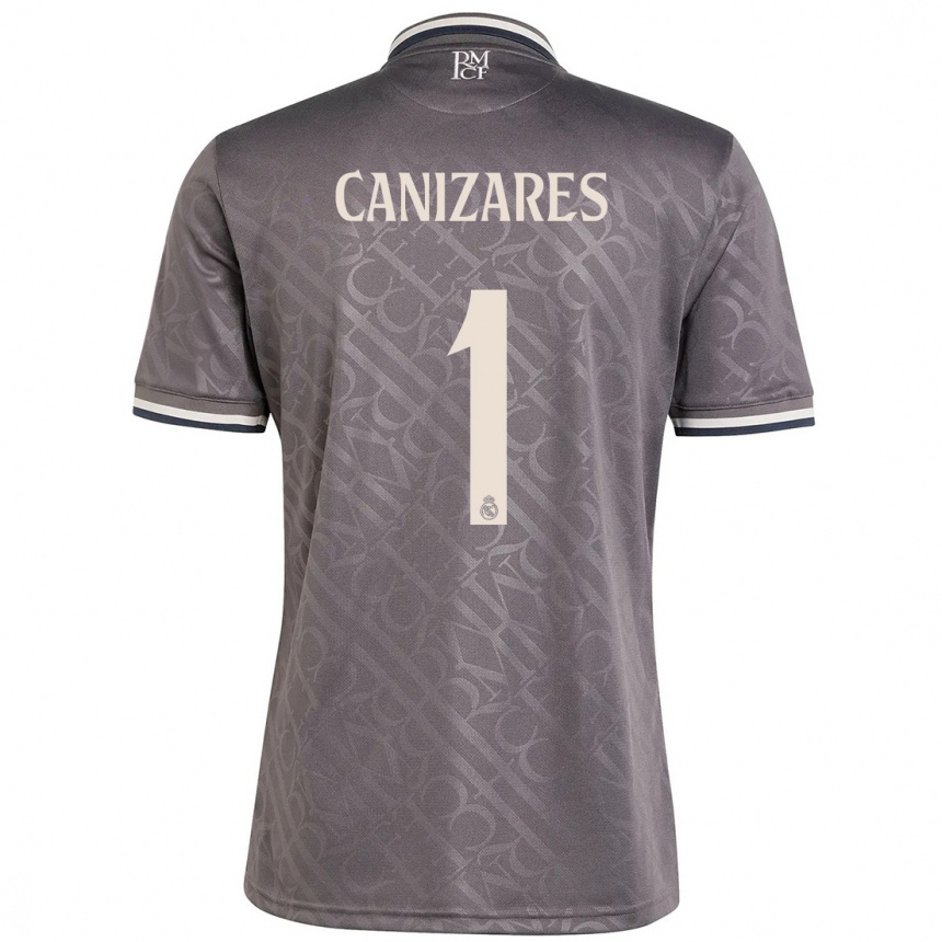 Niño Fútbol Camiseta Lucas Cañizares #1 Carbón Equipación Tercera 2024/25 México