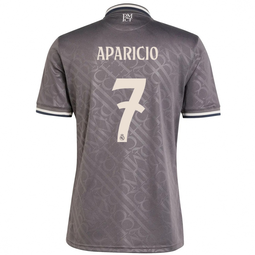 Niño Fútbol Camiseta Esteban Aparicio #7 Carbón Equipación Tercera 2024/25 México