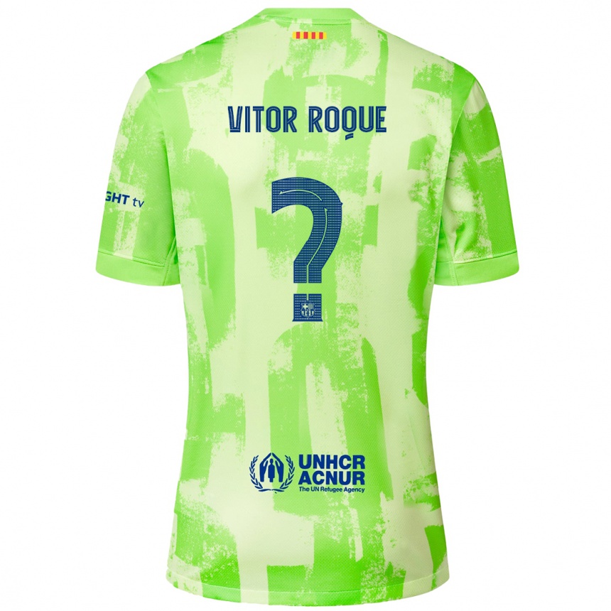 Niño Fútbol Camiseta Vitor Roque #8 Lima Equipación Tercera 2024/25 México