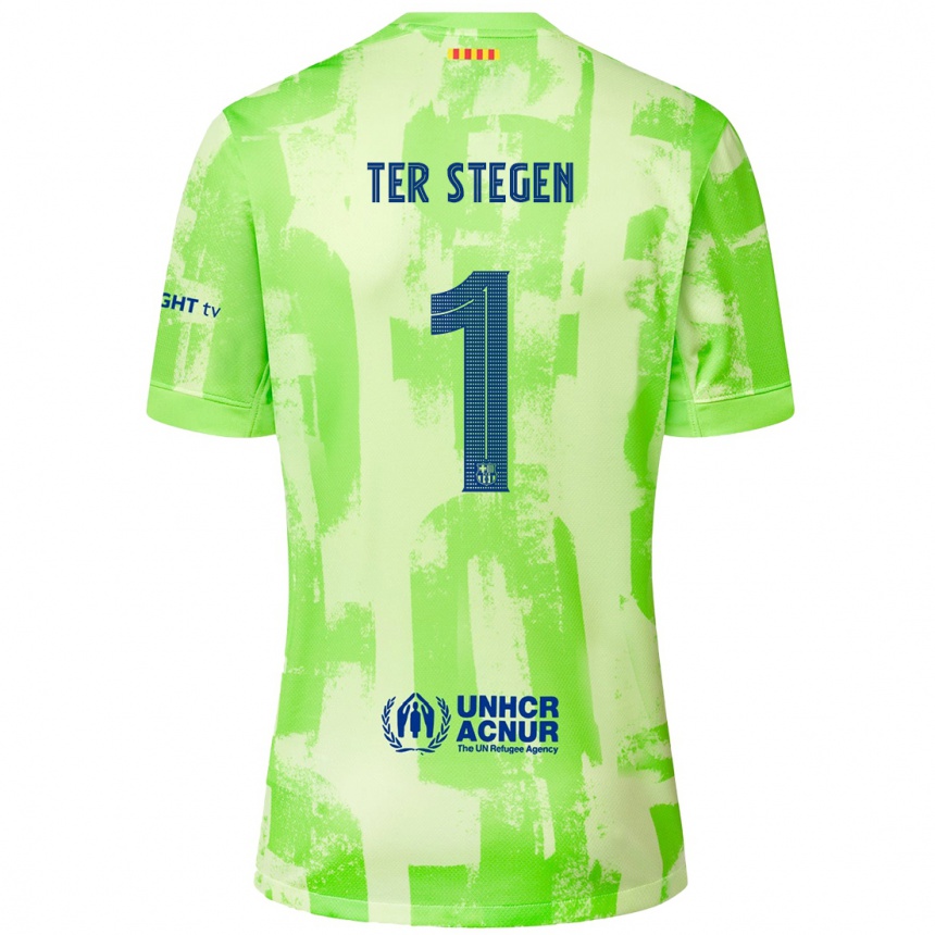 Niño Fútbol Camiseta Marc-Andre Ter Stegen #1 Lima Equipación Tercera 2024/25 México