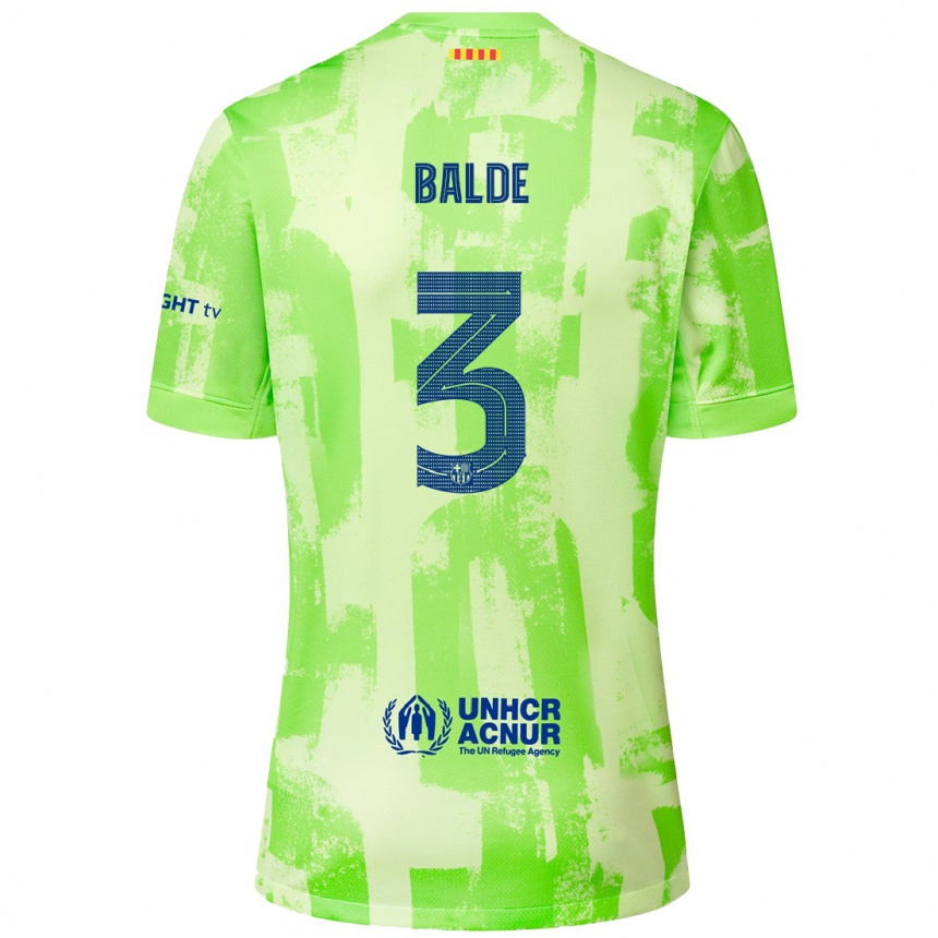 Niño Fútbol Camiseta Alejandro Balde #3 Lima Equipación Tercera 2024/25 México