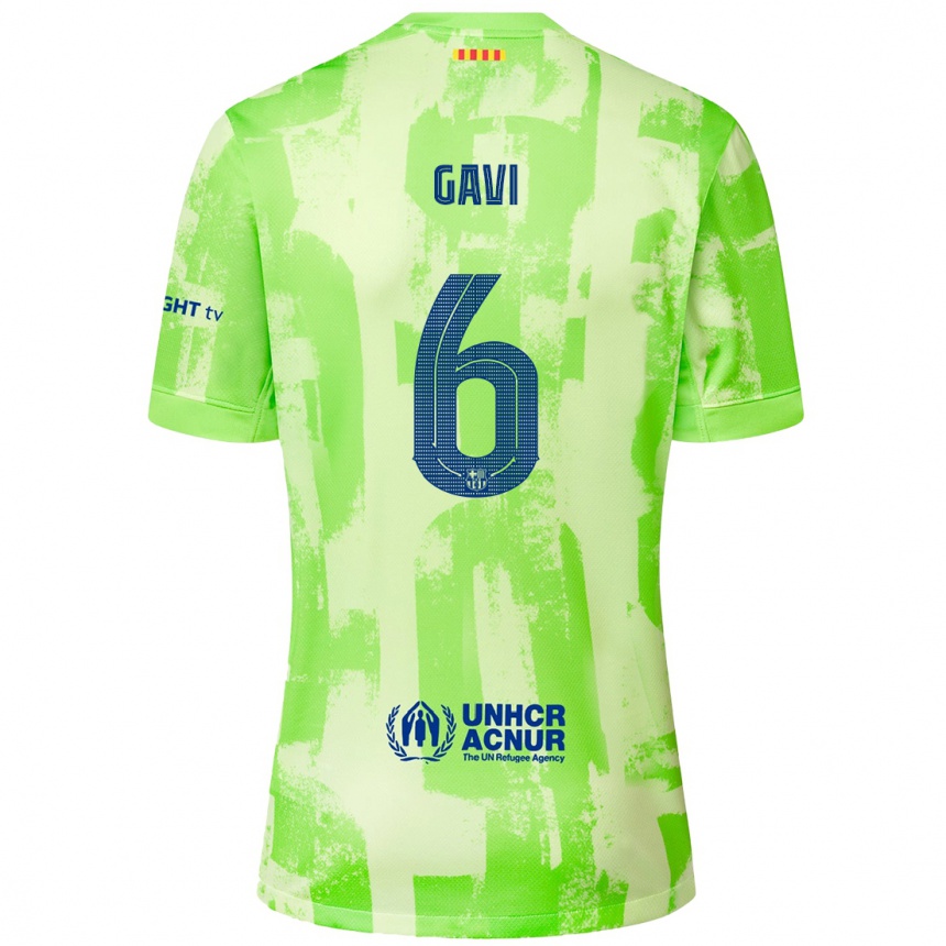 Niño Fútbol Camiseta Gavi #6 Lima Equipación Tercera 2024/25 México