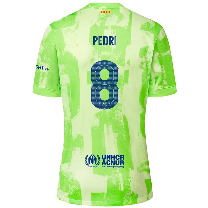 Niño Fútbol Camiseta Pedri #8 Lima Equipación Tercera 2024/25 México