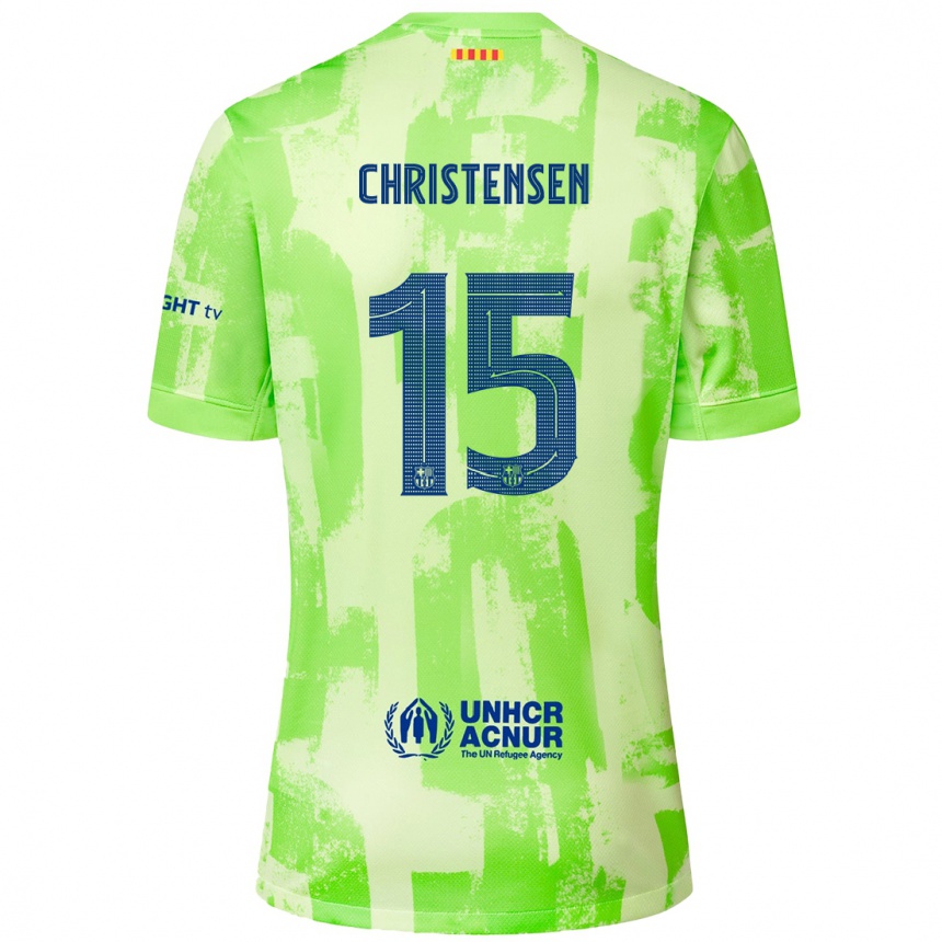 Niño Fútbol Camiseta Andreas Christensen #15 Lima Equipación Tercera 2024/25 México