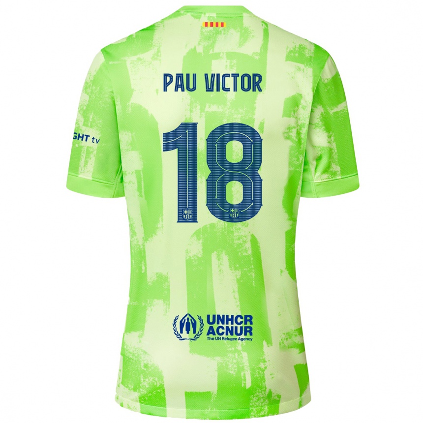 Niño Fútbol Camiseta Pau Víctor #18 Lima Equipación Tercera 2024/25 México