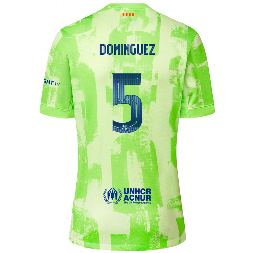 Niño Fútbol Camiseta Sergi Dominguez #5 Lima Equipación Tercera 2024/25 México