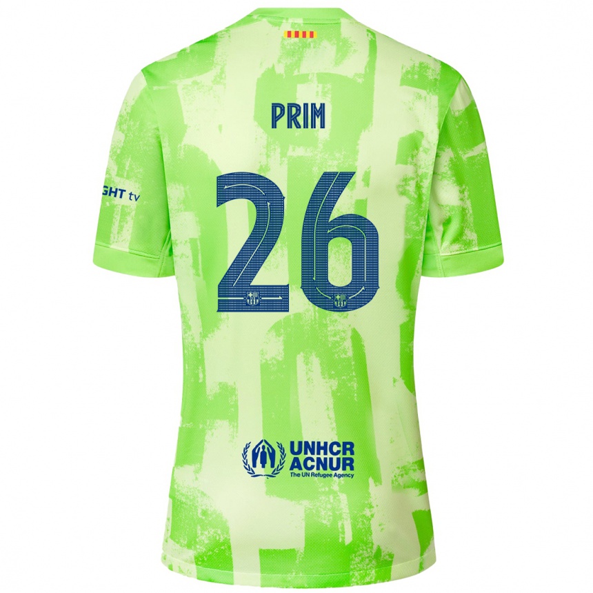 Niño Fútbol Camiseta Pau Prim #26 Lima Equipación Tercera 2024/25 México