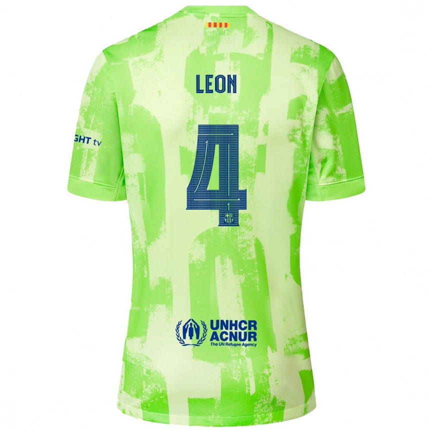 Niño Fútbol Camiseta Maria Pilar Leon #4 Lima Equipación Tercera 2024/25 México