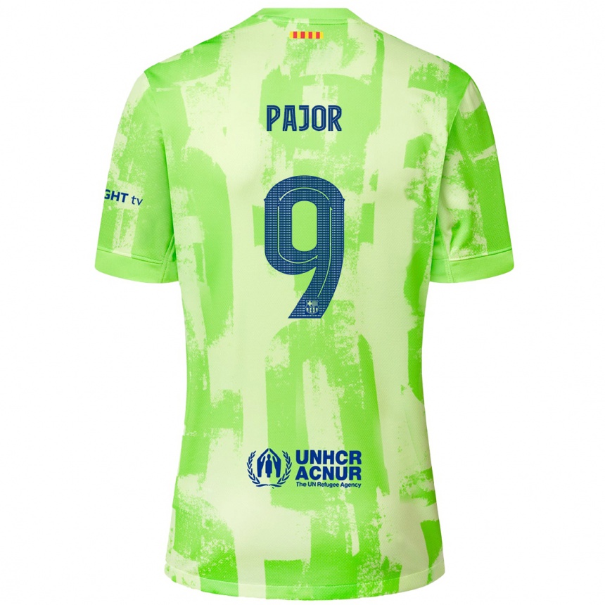 Niño Fútbol Camiseta Ewa Pajor #9 Lima Equipación Tercera 2024/25 México