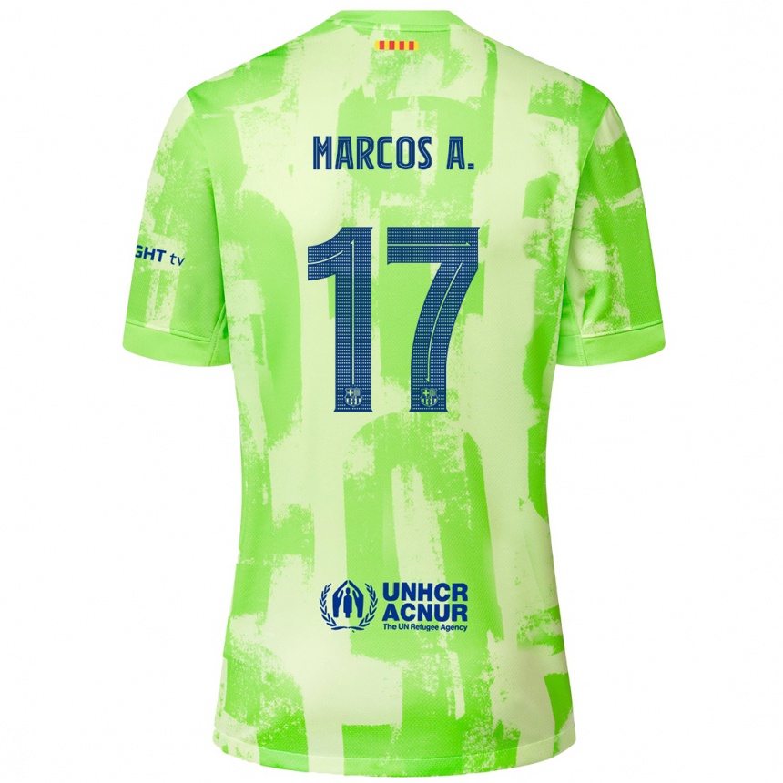 Niño Fútbol Camiseta Marcos Alonso #17 Lima Equipación Tercera 2024/25 México