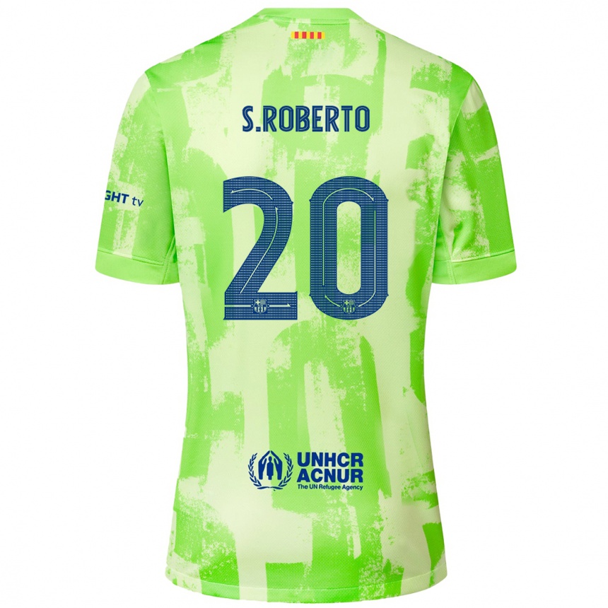 Niño Fútbol Camiseta Sergi Roberto #20 Lima Equipación Tercera 2024/25 México