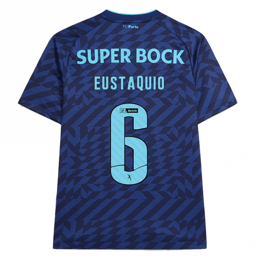 Niño Fútbol Camiseta Stephen Eustaquio #6 Azul Marino Equipación Tercera 2024/25 México