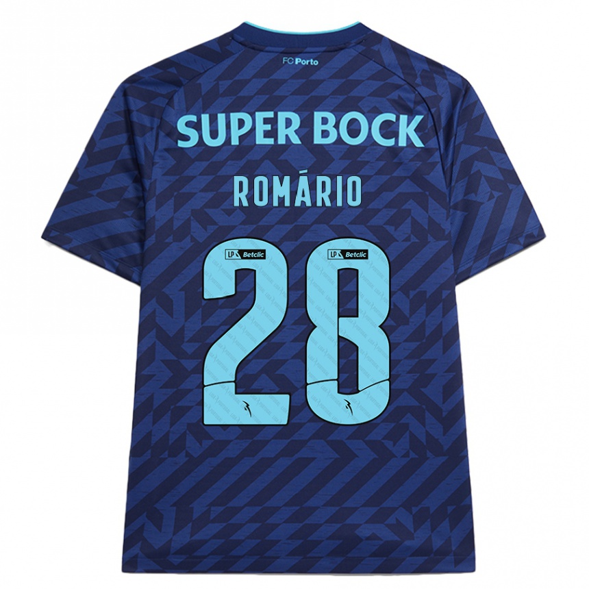 Niño Fútbol Camiseta Romário Baró #28 Azul Marino Equipación Tercera 2024/25 México