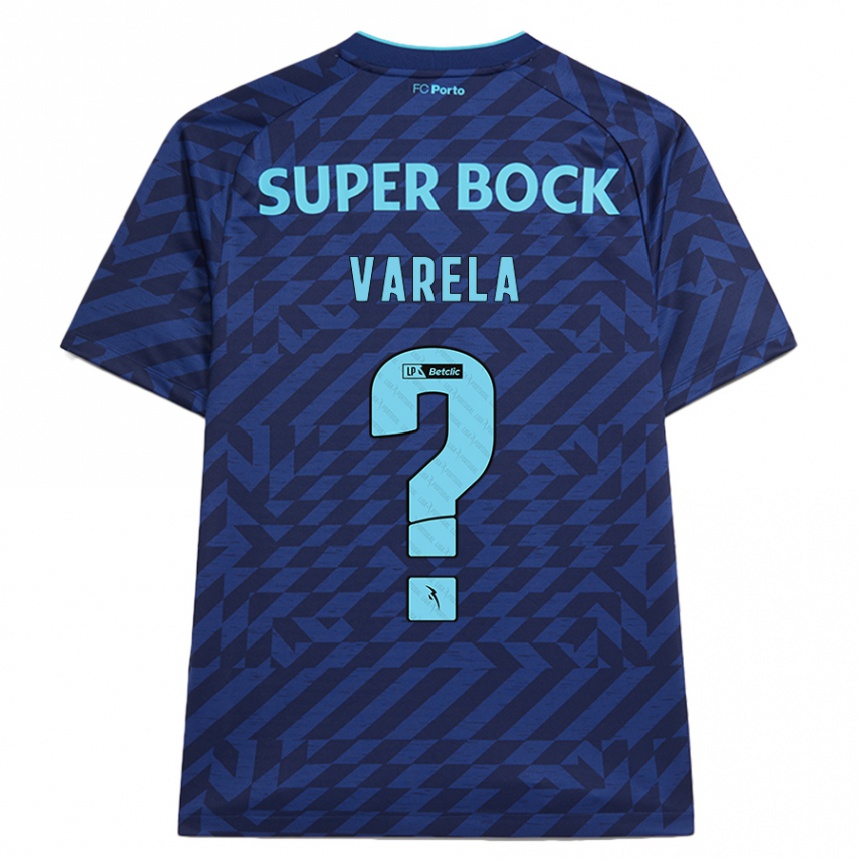 Niño Fútbol Camiseta Cardoso Varela #0 Azul Marino Equipación Tercera 2024/25 México