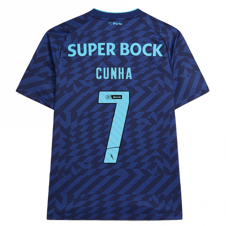 Niño Fútbol Camiseta Duarte Cunha #7 Azul Marino Equipación Tercera 2024/25 México