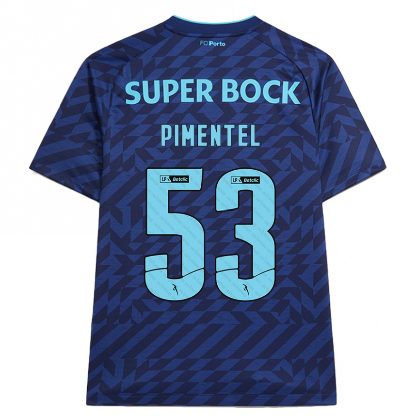 Niño Fútbol Camiseta Eric Pimentel #53 Azul Marino Equipación Tercera 2024/25 México