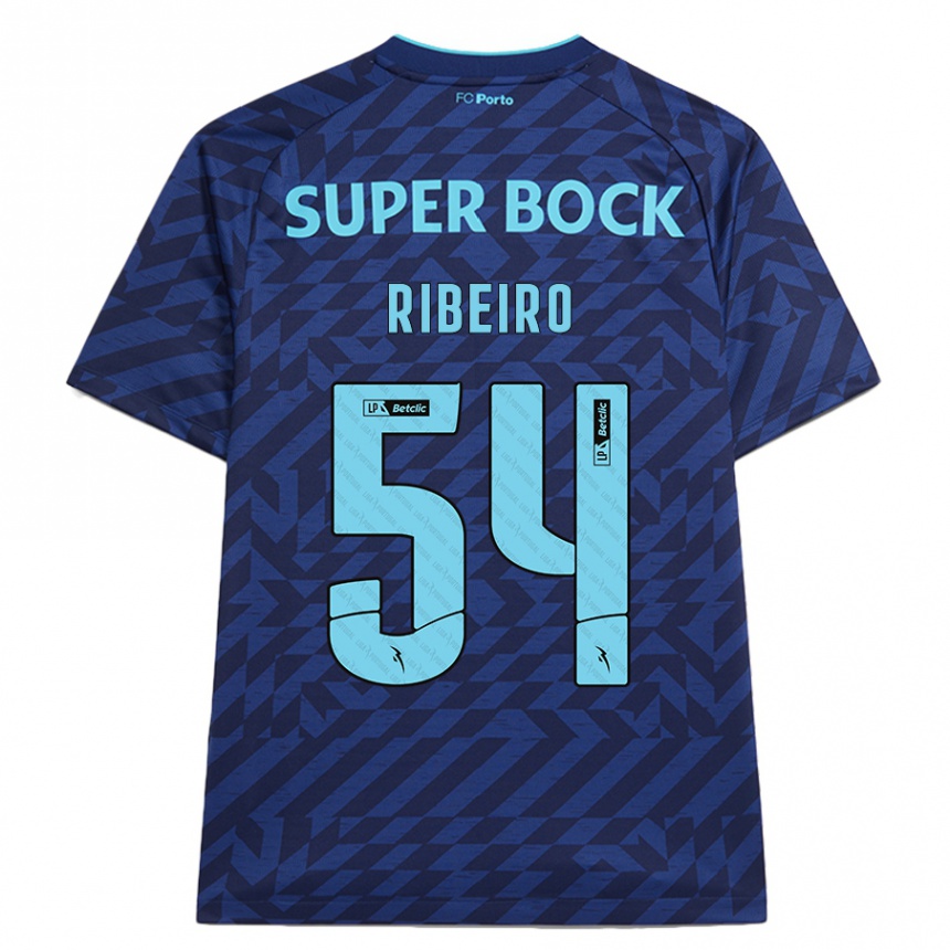 Niño Fútbol Camiseta António Ribeiro #54 Azul Marino Equipación Tercera 2024/25 México